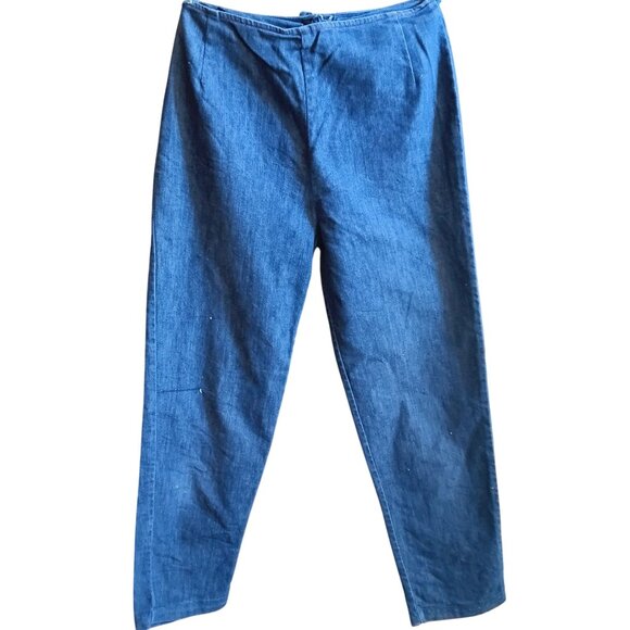 24x25 Vintage 1970's High-Waisted Blue Denim Jeans Pykettes Stretch Hippie - Picture 2 of 9